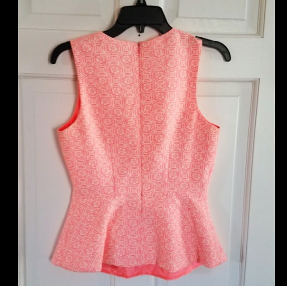 F21 Neon Melon Peplum Tank - Picture 2 of 4